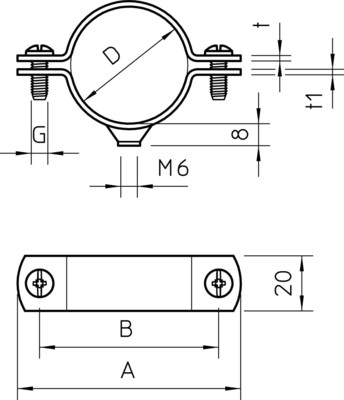 OBO Bettermann Vertr Abstandschelle m.Gewindeanschluss 2900WM6 17 FT