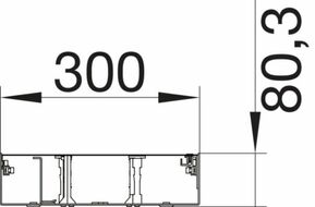 Tehalit Unterteil BKBD 300x80 mitL=2m BKBD300801