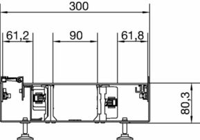 Tehalit Unterteil BKBD 300x80 mitL=2m BKBD300801