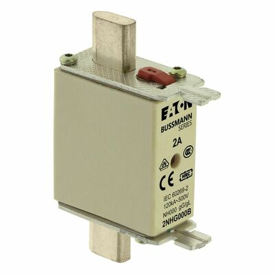 Eaton Sicherungseinsatz Nieders. 2A AC 500V 120kA NH-SICHERU#2NHG000B