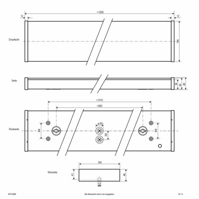 EVN Lichttechnik Blindmodul 1200mm APS12BM