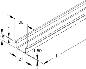 Niedax Tragschiene 2934/2 BO