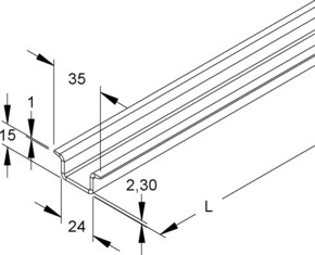 Niedax Tragschiene 2936/2 BO