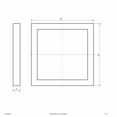 EVN Lichttechnik LED-Deckenanbaupanel EPDU420125