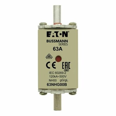 Eaton Sicherungseinsatz Nieders. 63A AC 500V 120kA NH-SICHERU#63NHG00B