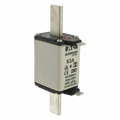 Eaton Sicherungseinsatz Nieders. 63A AC 500V 120kA NH-SICHERU#63NHG02BI