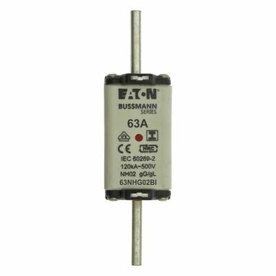 Eaton Sicherungseinsatz Nieders. 63A AC 500V 120kA NH-SICHERU#63NHG02BI