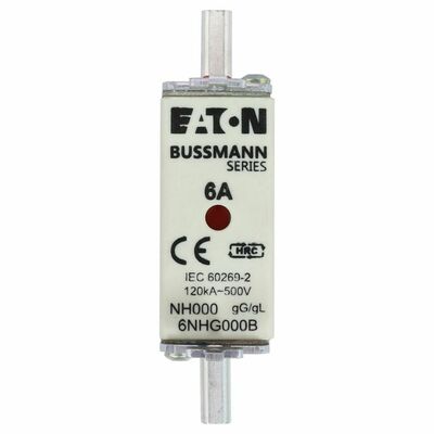 Eaton Sicherungseinsatz Nieders. 6A AC 500V 120kA NH-SICHERU#6NHG000B