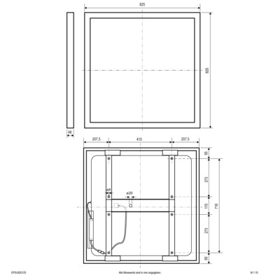 EVN Lichttechnik LED-Deckenanbaupanel EPSU820125
