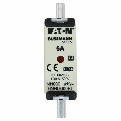 Eaton Sicherungseinsatz Nieders. 6A AC 500V 120kA NH-SICHERU#6NHG000BI