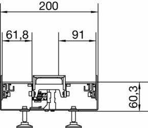 Tehalit Unterteil BKGD 200x60 mitL=2m BKGD200601