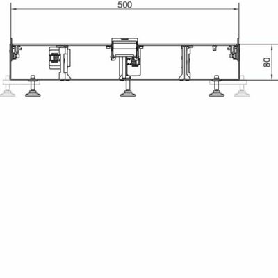 Tehalit Unterteil BKGD 500x80 mitL=2m BKGD500801
