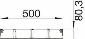Tehalit Unterteil BKGD 500x80 mitL=2m BKGD500801