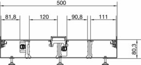 Tehalit Unterteil BKGD 500x80 mitL=2m BKGD500801