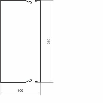Tehalit Brandschutzkanal FWK-Plus100x250 weiß FWKP10025009016
