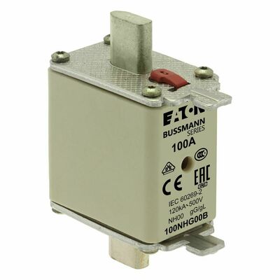 Eaton Sicherungseinsatz Nieders. 100A AC 500V 120kA SICHERUNG #100NHG00B