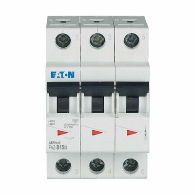 Eaton Leitungsschutzschalter 3p. 15A Charakt.: B FAZ-B15/3#278846
