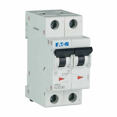 Eaton Leitungsschutzschalter 2p. 1,6A Charakt.: C FAZ-C1,6/2#278747