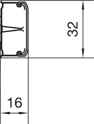 Tehalit Leitungsführungskanal LFW 16x30mmL=2,1m vw ATA163019016(2,1m)