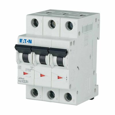 Eaton Leitungsschutzschalter 3p. 2,5A Charakt.: C FAZ-C2,5/3#278862