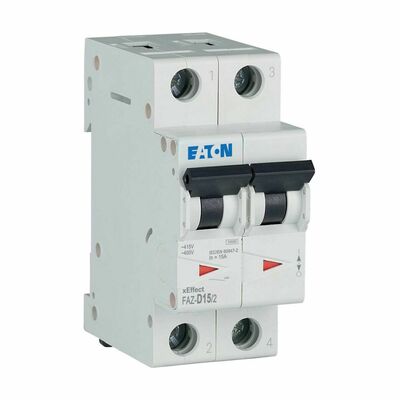 Eaton Leitungsschutzschalter 2p. 15A Charakt.: D FAZ-D15/2#278782