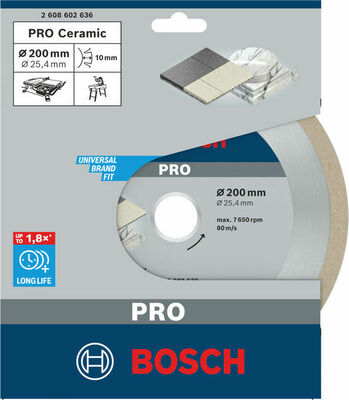 Bosch Power Tools DIA Trenn B.f. Ceram 200 x 25,40 2608602636