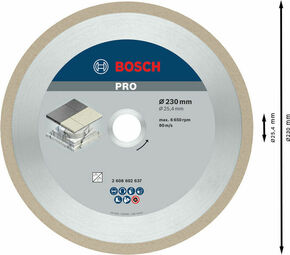 Bosch Power Tools DIA Trenn B.f. Ceram 230 x 25,40 2608602637