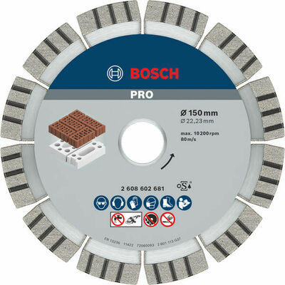 Bosch Power Tools Dia Trenn B.f.Abrasi 150 x 22,23 2608602681
