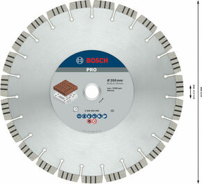 Bosch Power Tools Diamanttrennscheibe 350x20/25,4mm 2608602686