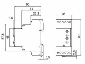 Eberle Controls Überwachungstrelais AC 3(N)400/230V 2W5A IUU-3