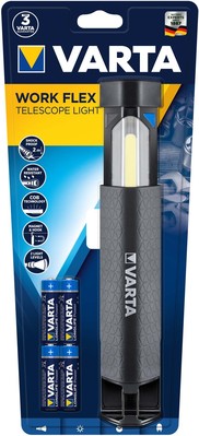 Varta Cons.Varta Work Flex Telescope Light 4AA mit Batterien 18646