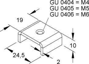 Niedax Gleitmuttern GU 0405