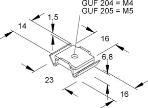 Niedax Gleitmuttern GUF 205