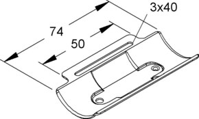 Niedax Gegenwanne-Stahl GWS 38