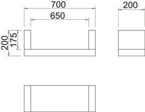 OBO Bettermann Vertr Zugentlastung 700x200x200 ZSE90-65-17 L