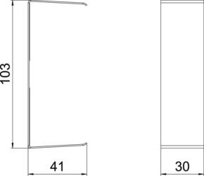 OBO Bettermann Vertr Stoßstellenabdeckung für Kanalhöhe 40 mm PLM SV 0410 RW