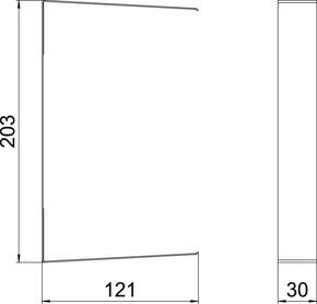 OBO Bettermann Vertr Stoßstellenabdeckung für Kanalhöhe 120 mm PLM SV 1220 RW