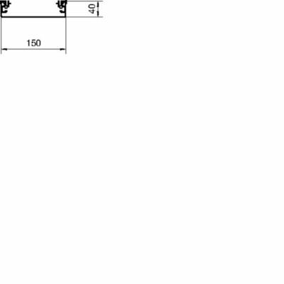 Tehalit Aufbodenkanal-UT 1-seitig zu AK 150x40mm AKU1500401