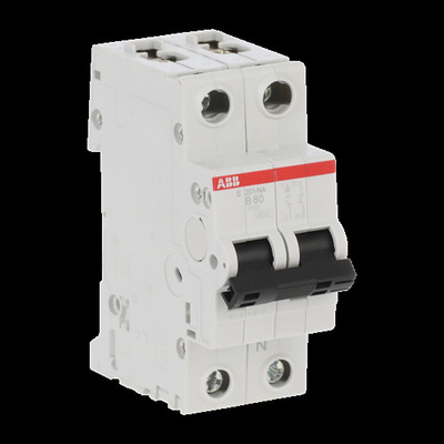 ABB Stotz S&J Sicherungsautomat 6kA, 80A, 1P,+NA S201-B80NA