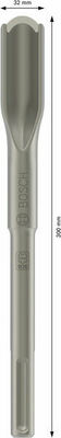 Bosch Power Tools PRO SDS max Hohlmeißel, 32 x 300 mm 1618601102