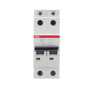 ABB Stotz S&J Sicherungsautomat 6 kA, 4 A, 2P S202-D4