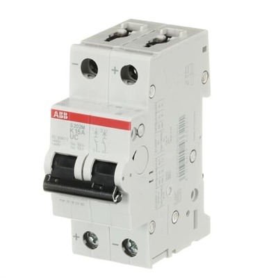 ABB Stotz S&J Sicherungsautomat 10 kA, 15 A, 2P S202M-K15UC