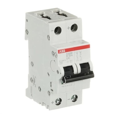 ABB Stotz S&J Sicherungsautomat 10 kA, 15 A, 2P S202M-K15UC