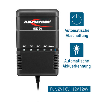 Ansmann Automatik-Ladegerät f.Pb-Akkus ALCS 2-24 A