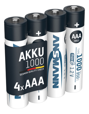 Ansmann Akku Micro NiMH AAA 1000mAh 5030882 VE4 Bli