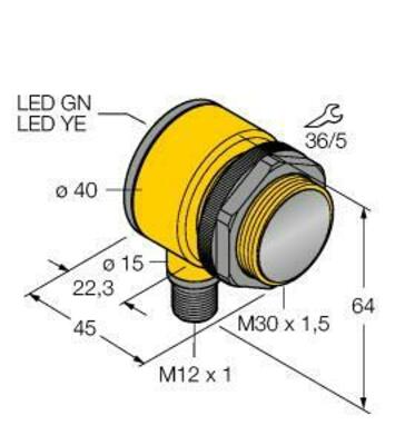 Turck Reflexionslichttaster T30RW3FF200Q1
