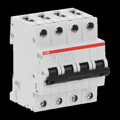 ABB Stotz S&J Sicherungsautomat 6kA, 80A, 3P,+NA S203-C80NA