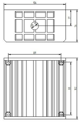 Grothe UP-Kasten f.3Taster,einreihig UPK 803
