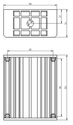 Grothe UP-Kasten f.4Taster,einreihig UPK 804