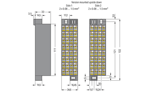 WAGO GmbH & Co. KG Rangierwabe 32 polig 1-32 unten 2x0,08-1,5mm² 726-325